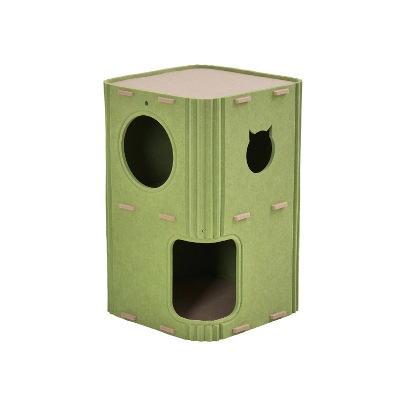 Ekološki prihvatljiv krevet za mačke od akustične ploče, moderan dizajn sa značajkama za upijanje zvuka i smanjenje buke, jednostavna instalacija, površina za mačke koja voli grebanje, materijali koji ne zagađuju okoliš, udobno utočište za kućne ljubimce, idealno za mačke osjetljive na buku, izdržljivo sklonište za mačke